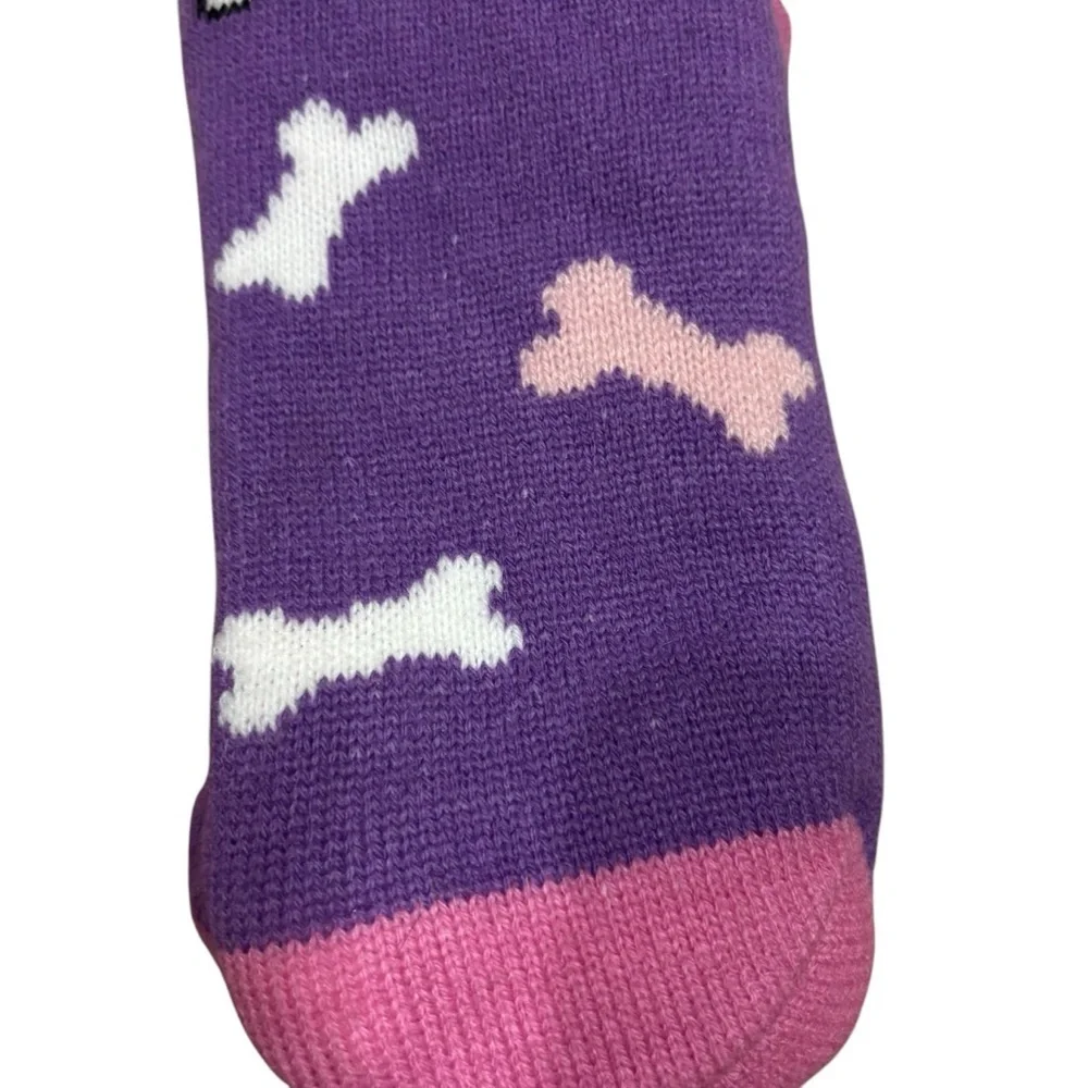 Compass Sherpa Lined Themed Non Slip Knit Adult Socks Dogs One Size Fits All NWT